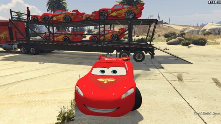 GTA 5 lightning mcqueen monster truck