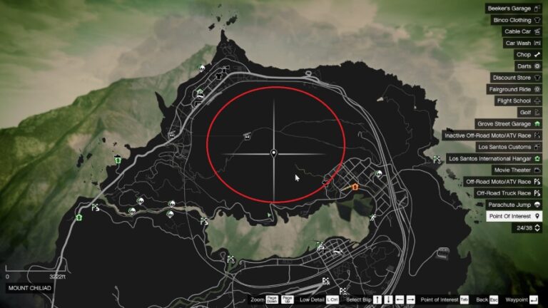 mount chiliad gta 5 on map