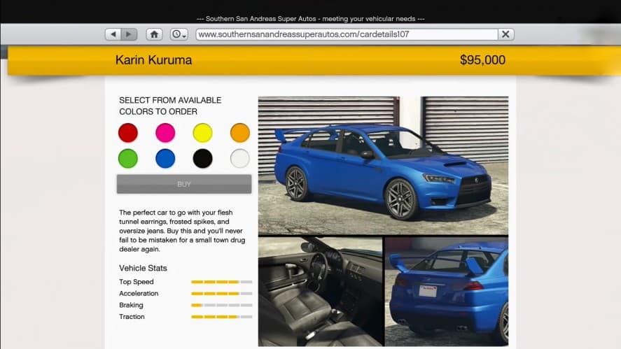 purchasing the Kuruma via the website