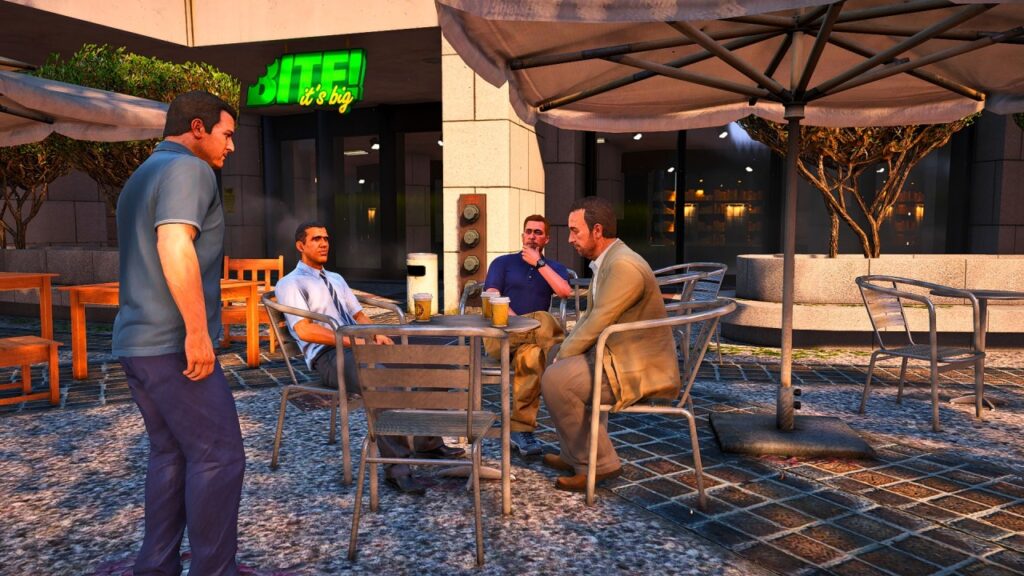 Michael trifft IAA- und FIB-Crews im Café