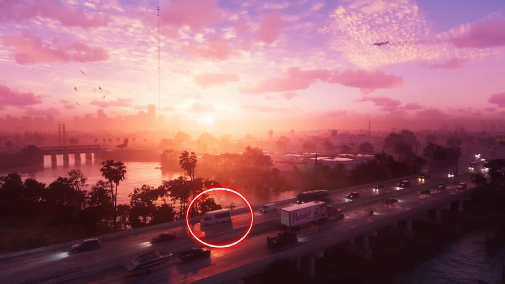 The Unknown Shuttle bus on the bridge in the first scene of the trailer 