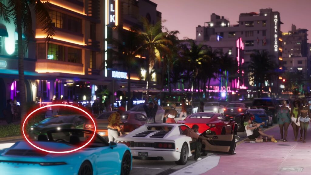 The Unknown Pegassi Supercar in the Ocean View Drive scene