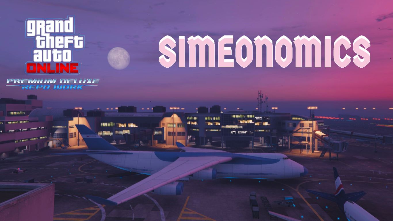 Das Frachtflugzeug in der Simeonomie Premium Deluxe Repo Work in GTA Online.