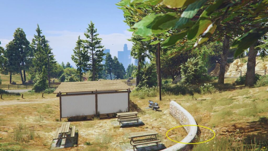 The LD Organics Product near the picnic area in Vinewood Hills.